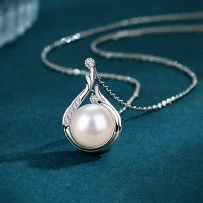 Pendentif Baroque, Collier Simple Populaire en Perle Artificielle pour Femmes, Design Géométrique Chaîne Clavicule
