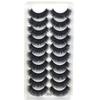 AMSDCN Artificial Mink Short Natural Dramatic False Eyelashes Short Eyelashes 10 Pairs of 3D Eyelash Makeup False Eyelashes