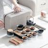 Japanese Style Ceramic Portable Tea Set with Top Handle Pot
