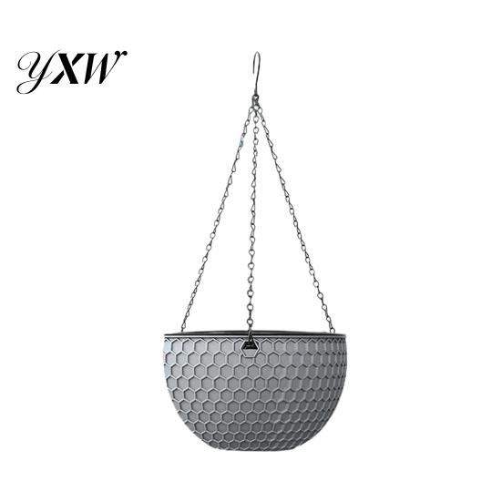 Flower Hanger Hanging Basket Imitation Honeycomb Self Water Absorption Plant Pot Waterproof Outdoor Resin for Garden