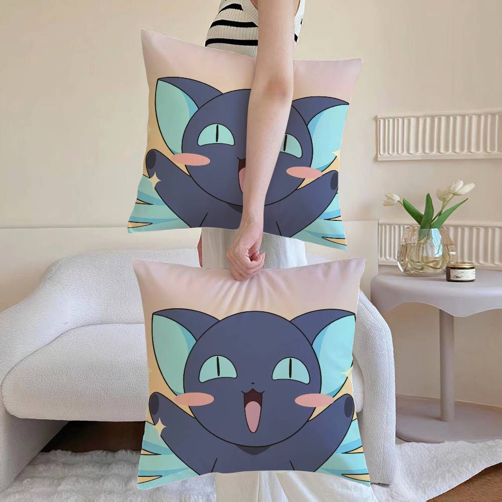 C-Cardcaptor AnimeS-Sakura Pillow Case Sofa and Living Room Decorative Cushion Covers Dust-proof and Mite-proof Invisible Zipper
