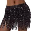 Sequins Belly Dance Skirt Tassel Chain Belt Wrap Party Club Indian Latin Hula Dancer Performance Hip Waist Scarf
