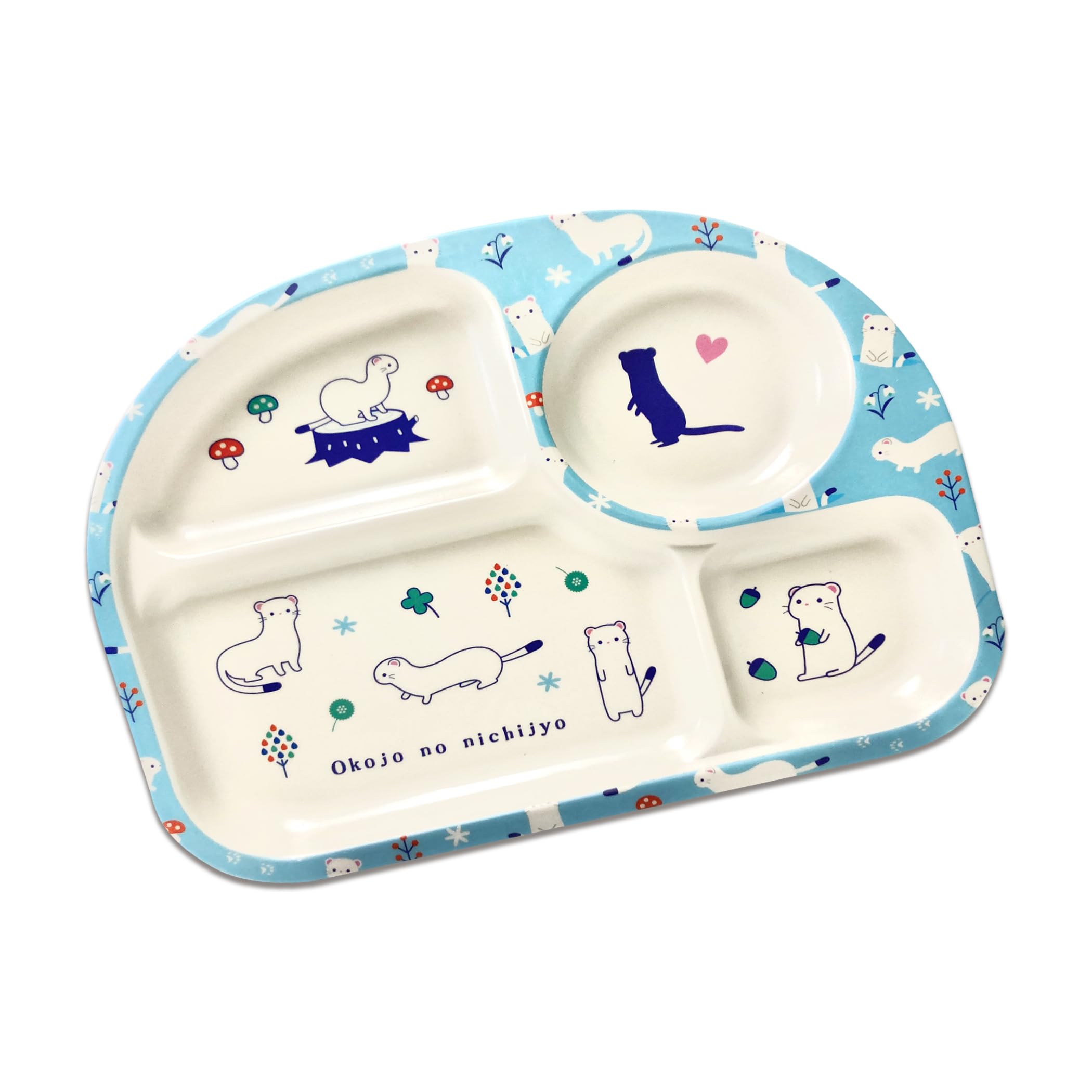 

lunch made from natural with for toddlers plate Okojo no Eco-friendly plate, children s tableware, lightweight, materials, dividers, (lunch only,
