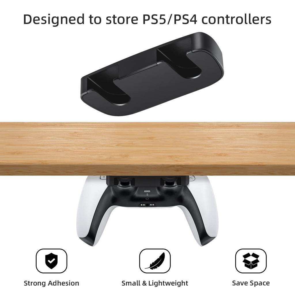 Mcbazel Controller Storage Stand for Tabletop Storage PS5 Controller Table Stand Tape Controller Storage Black PS5/PS4 Controllers, Mount, Under-Desk