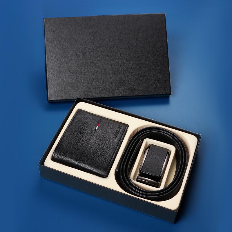 Casual Gift Visit Men'S Belt Wallet Gift Box Automatic Buckle Belt High-End Business Lightweight Gift Box