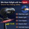 Smart Bike Tail Lights Rechargeable Wireless Bicycle Anti-Theft Vibration Alarm