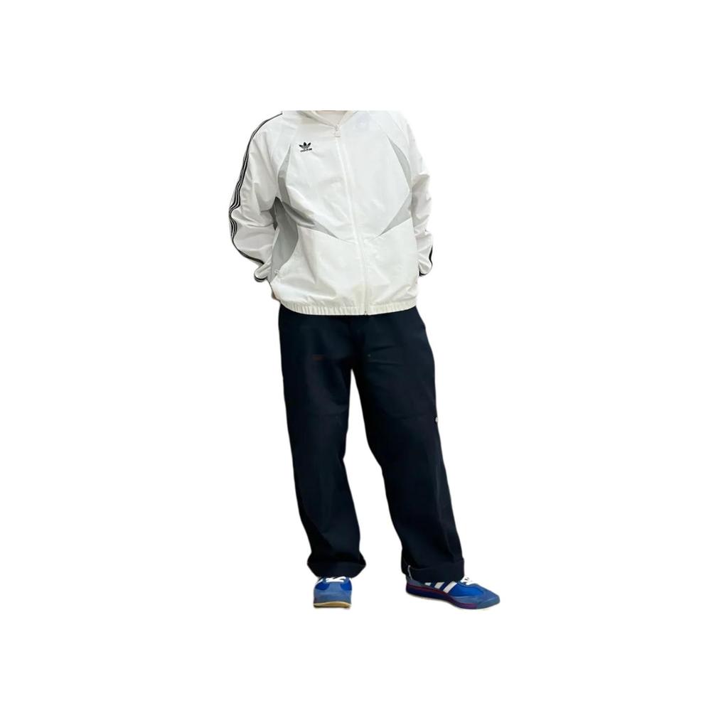 Adidas Originals Colorblock Three-Stripe Zip-Up Collar Jacket Men Jacket White JF8737