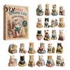 Christmas Tree Hanging Decorations Reading Cat Advent Calendar 2026, Cute Kitten Acrylic Ornaments 24 Days Countdown Unique Box Calendar, Pcs Cartoon