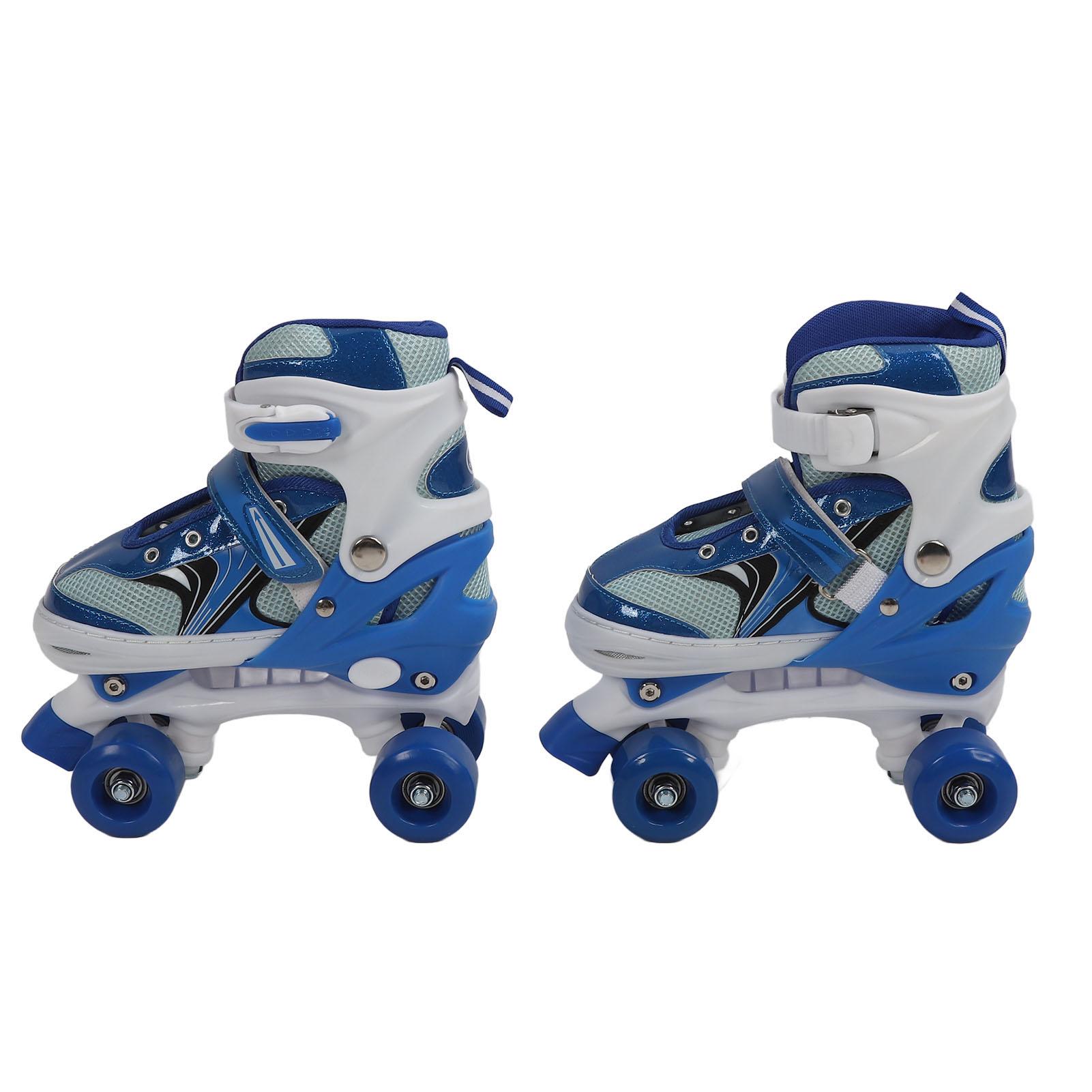 

Roller Skates for Kids Boys Girls PVC Mesh Four Wheel Roller Skates for Beginners Indoor Outdoor Blue