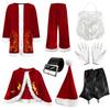 M-6XL Large Size Christmas Costume Santa Claus with Shawl Adult Female Christmas Dress Stage Performance Clothing Full Set