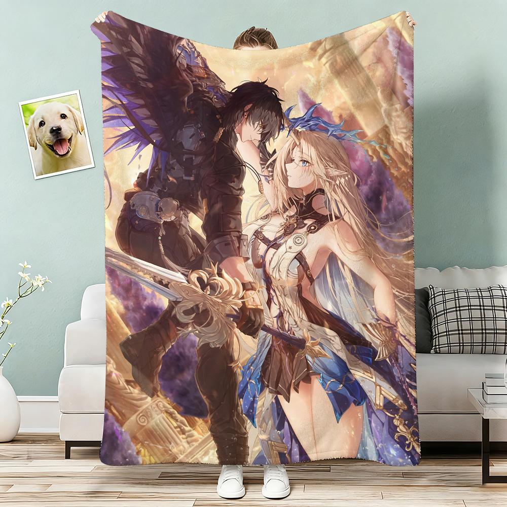 Wuthering Waves Cartethyia Anime Game Throw Lightweight 240g Flannel Blanket Soft Skin-friendly for Summer Cooling