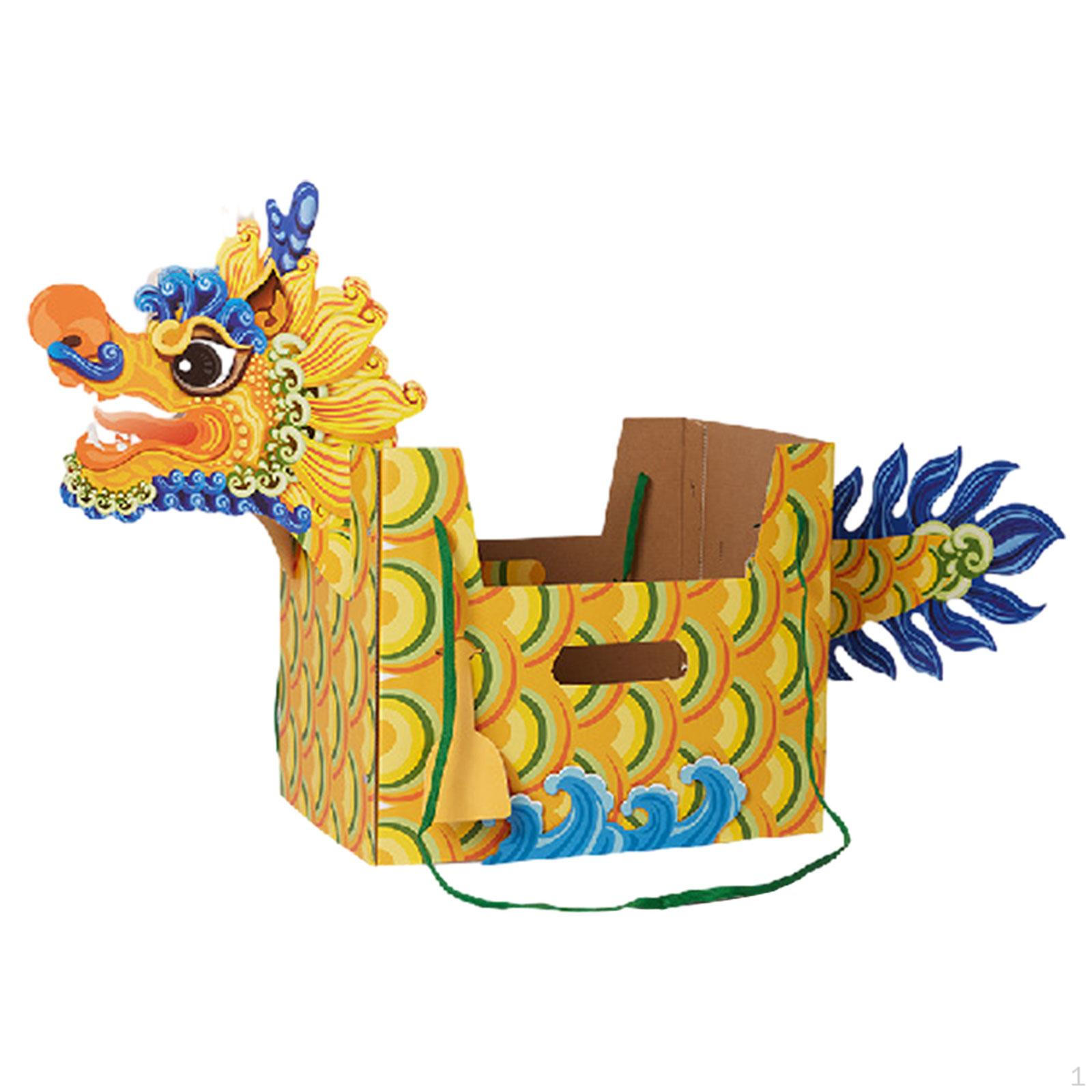 

Китайский бумажный дракон год лодки украшения милые игрушки украшения для помещения жёлтый