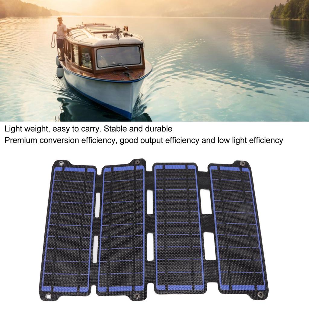 Solar Panel Folding Monocrystalline Silicon 2 USB Output Flexible ETFE Solar Panel 14W 5V