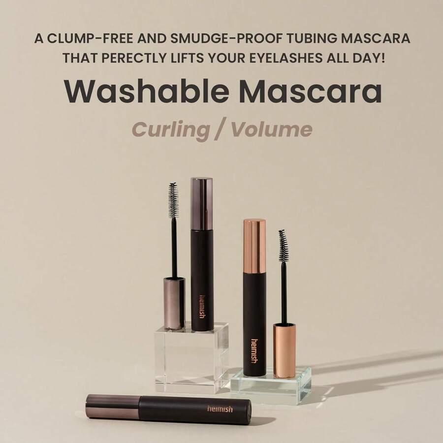 heimish Dailism Smudge Stop Mascara 9g , Curling & Lengthening, Long-Lasting, Waterproof, Smudge-Proof, Washable Cleansing Korean Mascara