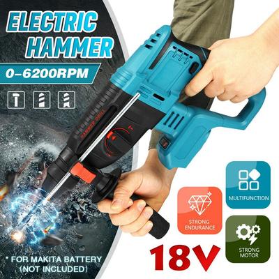 Rechargeable Brushless Cordless Rotary Hammer Drill Impact Function 10000bpm Electric Hammer Impact Drill For 18V Makita Battery