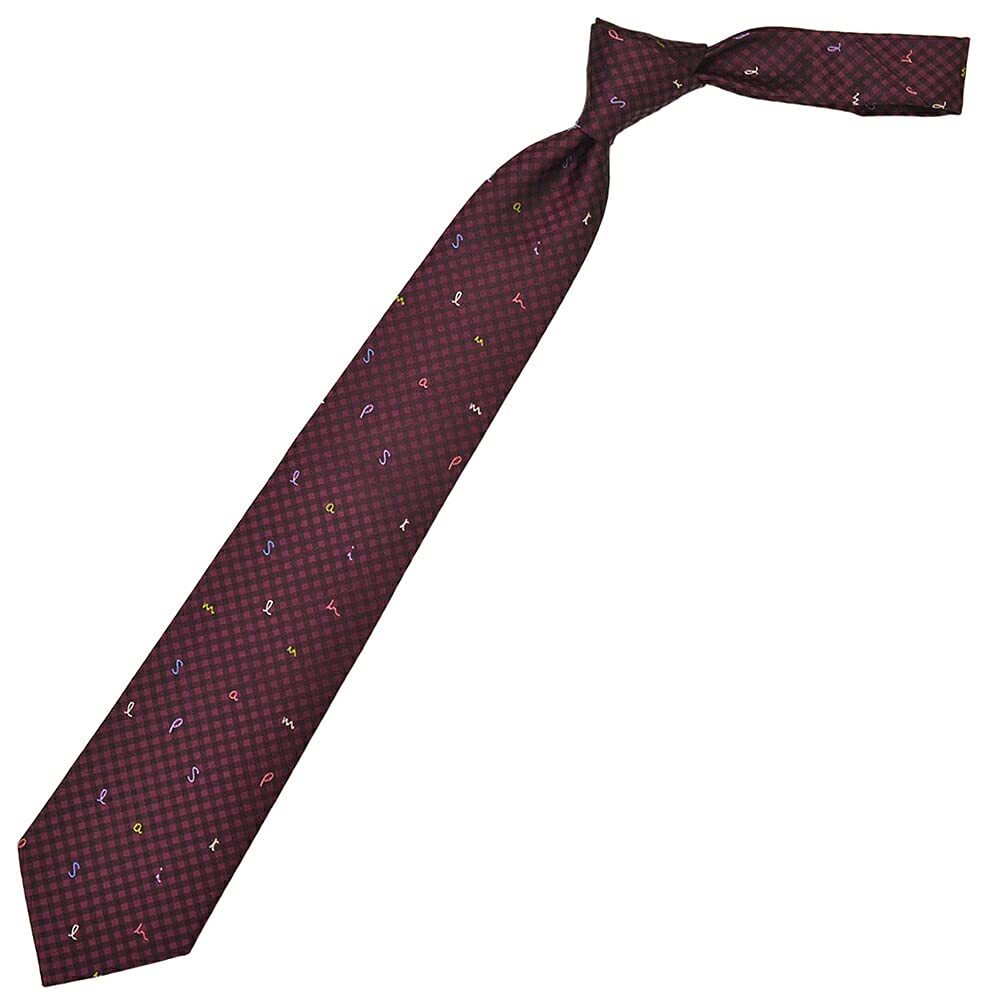 Paul Smith Necktie Check Pattern (8cm wide) (Bordeaux/Multicolor (PS202)) [Used]