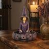 Dark Home Accessories Meditating Witch Jewelry Tray, Vintage Gothic Resin Decorative Storage Small Vanity Tray Dish, Mysterious Zen Desktop Organizer