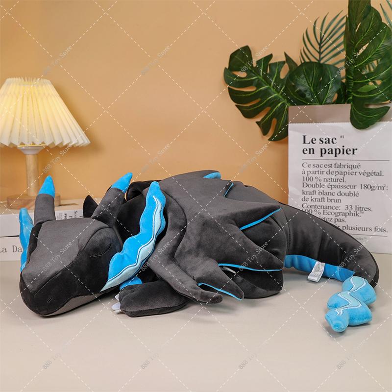 Mega Charizard X Sleeping Plush Pillow Series Cute Garchomp Mew Umbreon Cubone Sofa Cushion Stuffed Peluche Toy