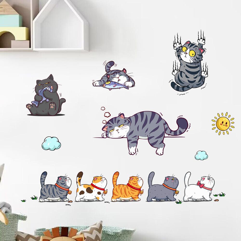 Funny Car Sticker Cat Climbing Pet Animal Styling Stickers Creative Bumper Decals