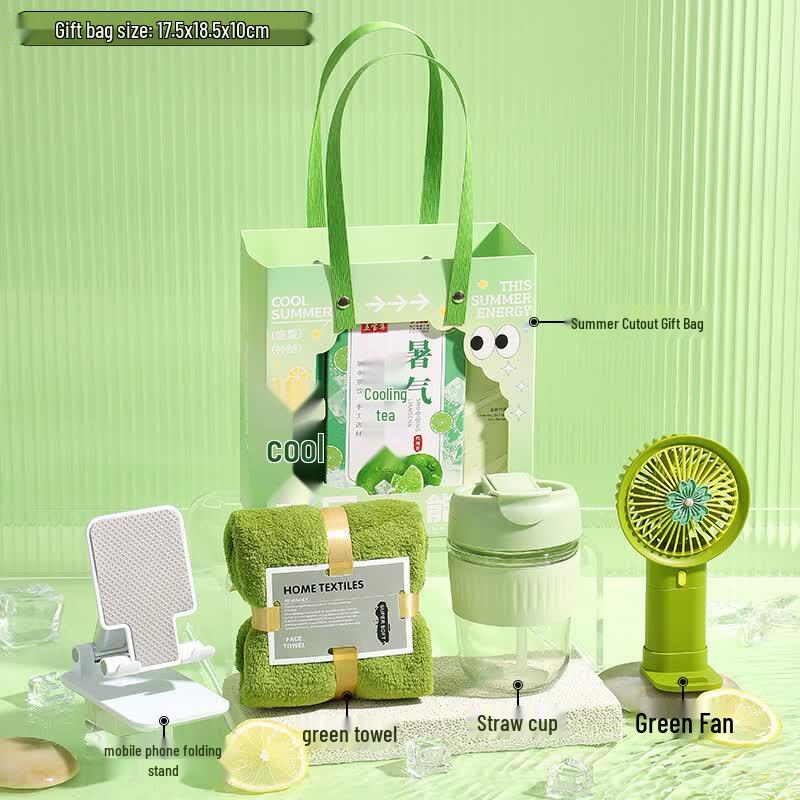 Summer Cooling Glass Cup Gift Set
