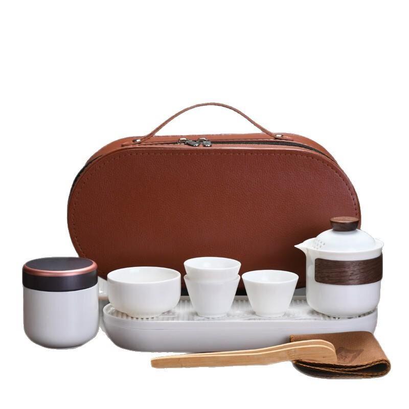 Shangqi White Porcelain Outdoor Travel Tea Set