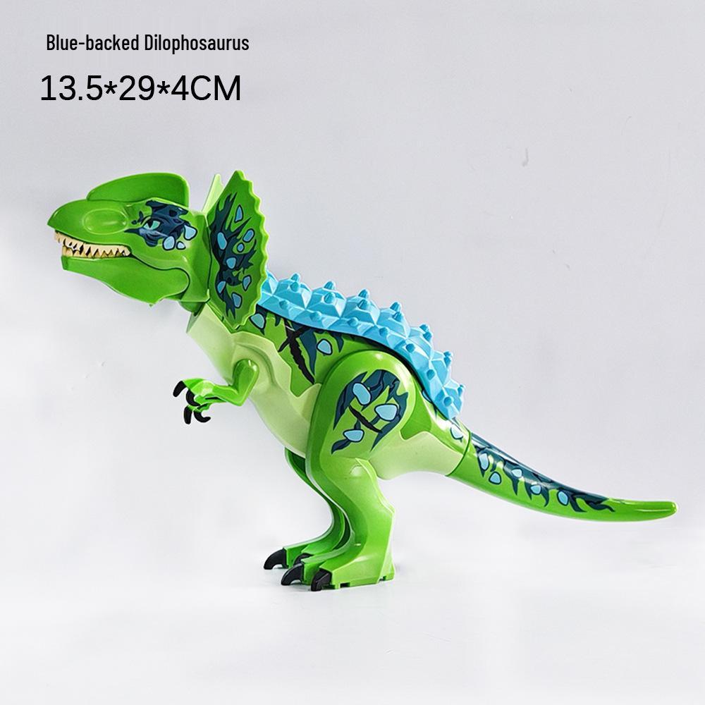 Jurassic Dinosaur Building Blocks: Assembled T. Rex, Brachiosaurus, Carnotaurus, Dilophosaurus