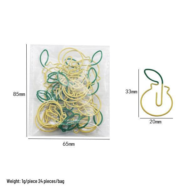 Cross-Border Colorful Carrot Paper Clips - Creative and Irregular Cartoon Metal Bookmarks for Planners