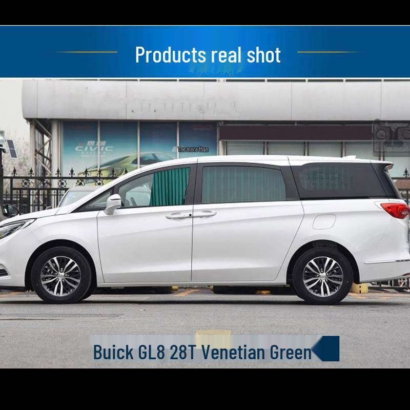 Buick GL8 Mid-term Business Car Curtains with Upper and Lower Guide Rails