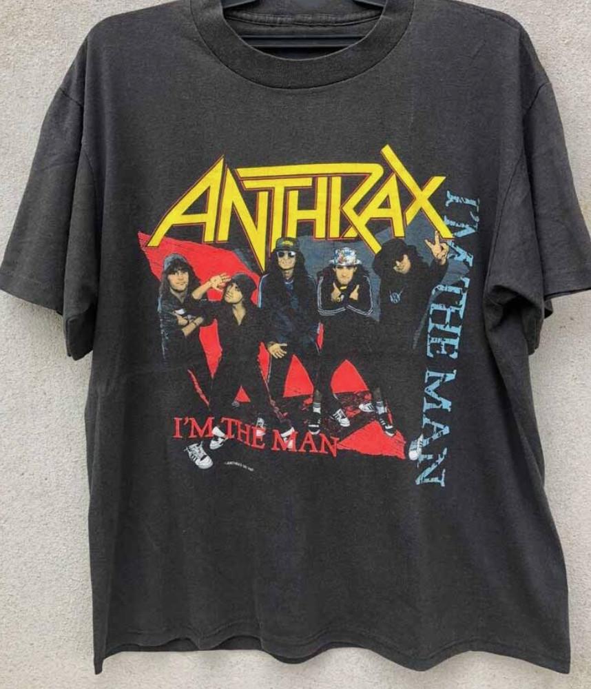 

Anthrax Im The Man Shirt Black Unisex Short Sleeve 2 sides All Size S-2345XL Unisex T-Shirt XXL