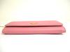 Authentic PRADA Pink and Gray Deer Leather Bifold Long Flap Wallet #a636  Refurbished