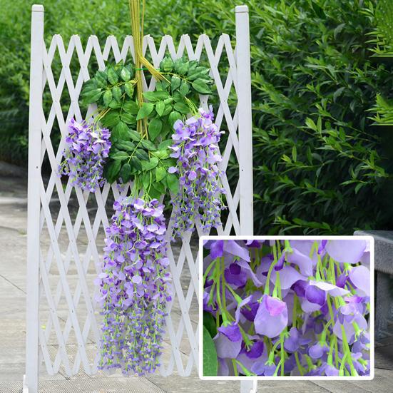 Yousheng 12Pcs Simulated Flower Garland Realistic Wisteria Vines Easy To Clean Reusable Wisteria Vines Wedding Decoration