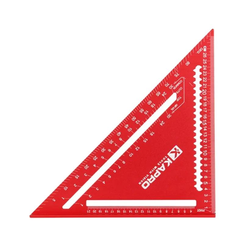 Kapro Triangle Ruler 7/12inch Thickened Aluminum Alloy Swanson Speed Square Metric Joiner Angle Marking Gauge For Woodworking 7inch(18cm)