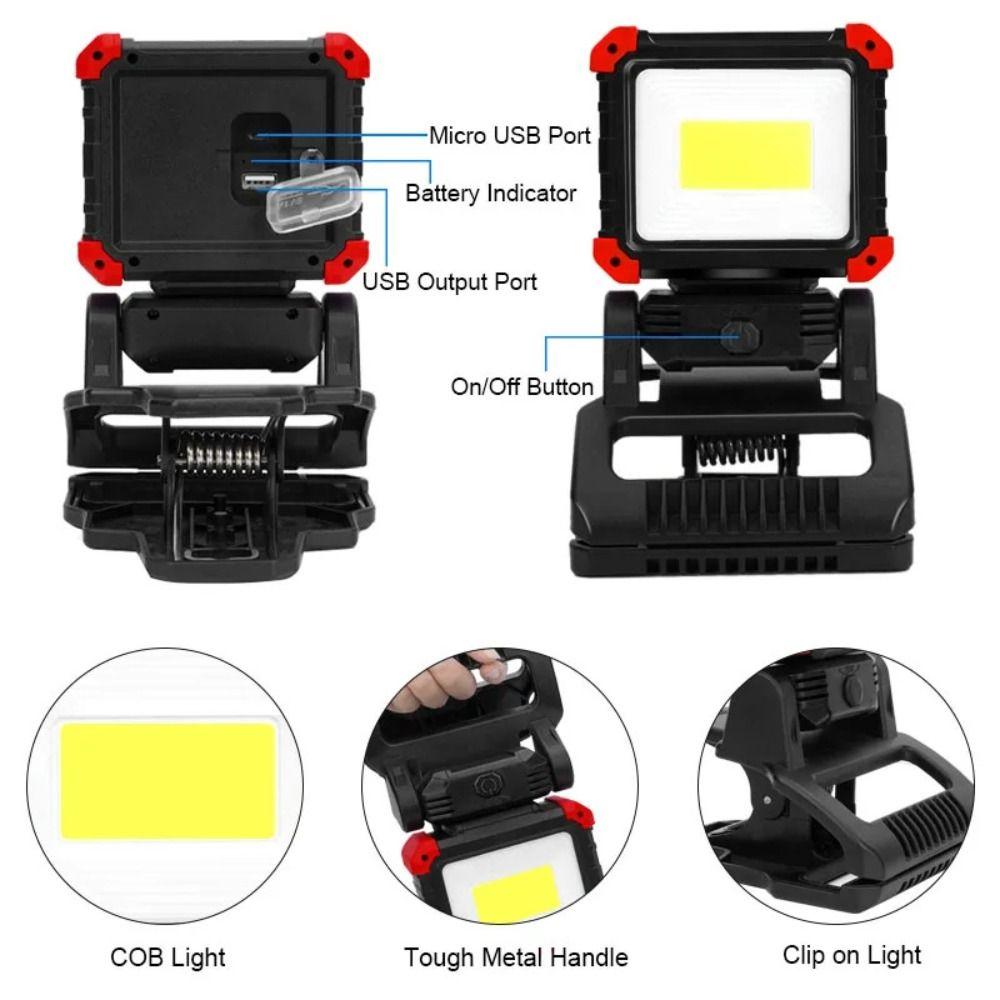 Waterproof LED Work Light Cordless COB Work Light Clip on Worklight Portable Work Light Work Light