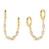 925 Silver Golden Earring Women CZ Zircon Hoop Ear Studs Sparkling Pave Moon Star Earring Wedding Anniversary Gift