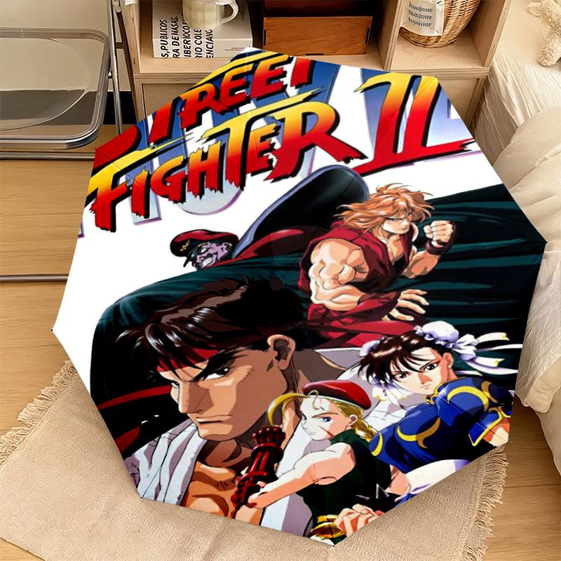 Street Fighter Ii Characters Automatic Umbrella - Suitable Travel Portable Umbrella Outdoor sun shading umbrella Suitable For All Seasons
