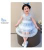 Girls' dress summer dress 2026 new stylish birthday dress princess children's mesh cake dress