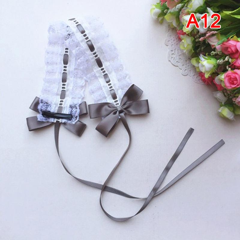 Lolita Tiara Headband Lolita Lace Bow Knot Ribbon Maid Diy Headband