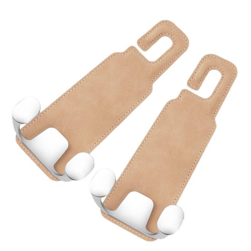 Suede Metal Car Seat Back Hook & Organizer