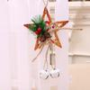 1pcs Christmas Bells Pendant Decoration New Snowflakes Pentagram Bubble Board Christmas Tree Door Pe