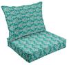 Vargottam Bedrucktes Outdoor Tiefsitz Patio Kissen Set 2-teiliges Sitzset Allwetter Ersatz