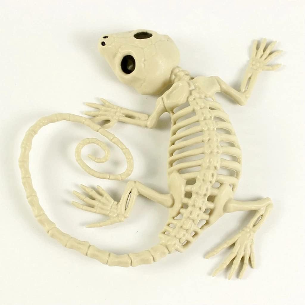 1Pcs Halloween Skeleton Bones Gecko Plastic Gecko Skeleton Model for Halloween Decoration Terror Scary Props