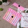9pcs Knitting Hooks Soft Pottery Handle Aluminum Knitting Needles Set Handmade Crafts Comfortable Grip for DIY Scarves Gloves
