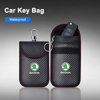 AAAJD1 Etui na kluczyk samochodowy Torba blokująca sygnał Kieszeń chroniąca RFID Do Fabia 1 2 Octavia a7 RS Superb Rapid Yeti Karoq Vision Akcesorium