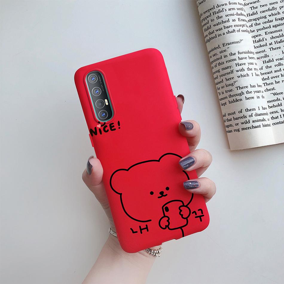 For OPPO Reno 3 Pro 5G Case Cute Cat Cactus Slim Soft Phone Case For OPPO Find X2 iIte Neo CPH2005 CPH2009 Silicone Back Cover