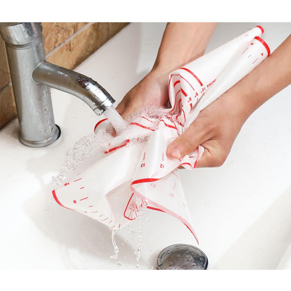 Silicone Baking Mat With Scale Rolling Dough Pad Kneading Dough Mat Non Stick Pastry Oven Liner Bakeware