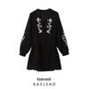 Autumn 2024 Women's European & American Style Embroidered Mini Dress