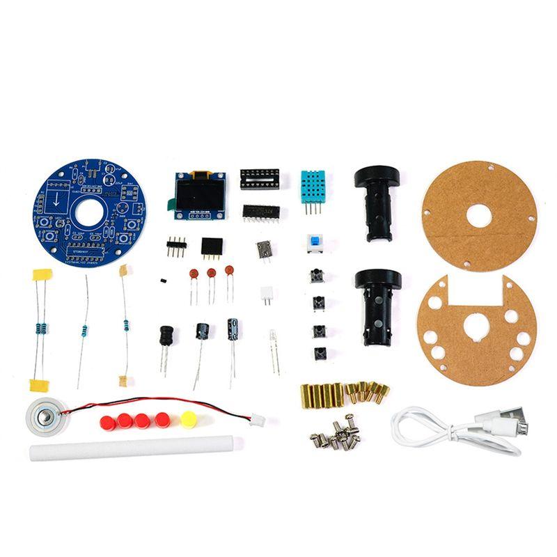 

ABUL-USB Humidifier Electronic DIY Welding Kit Circuit Board OLED Display Temperature And Humidity Atomizer DIY Parts