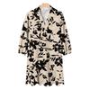 Women's Fashion Elegant Autmn And Winter Long Sleeve V,Neck Christmas Print Dress