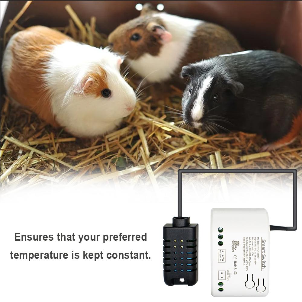 eWeLink WiFi Switch 10A 2200W Wireless Control with Power Consumption Monitoring Temperature and Humidity Thermostat Alexa