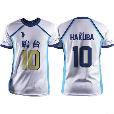 Haikyuu Kamomedai Branco Desenho Animado Anime Cosplay Camisa Masculina Verão Manga Curta Camisetas Infantis